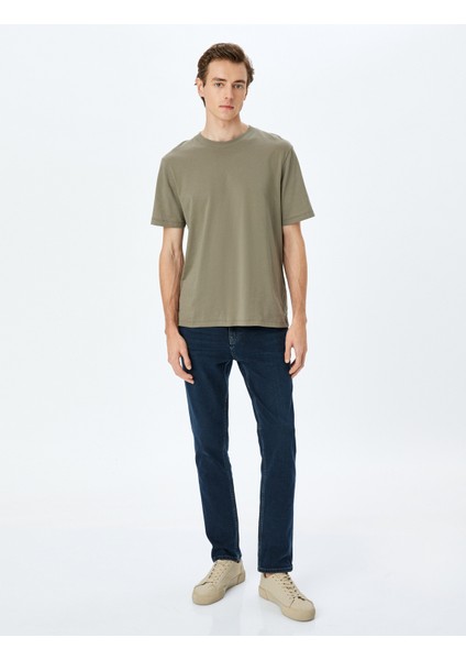 Normal Bel Cepli Slim Fit Kot Pantolon - Brad Jean