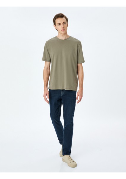 Normal Bel Cepli Slim Fit Kot Pantolon - Brad Jean