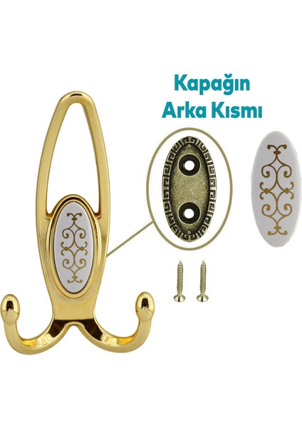 Portmanto Vestiyer Duvar Askısı Metal Dolap Elbise Askılığı Altın Beyaz Altın Kapak modelleri