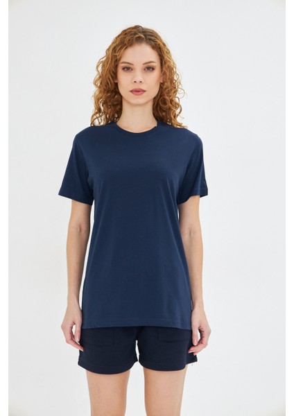 Kadın Konforlu %100 Pamuk Kısa Kollu Günlük Tişört fiyatları