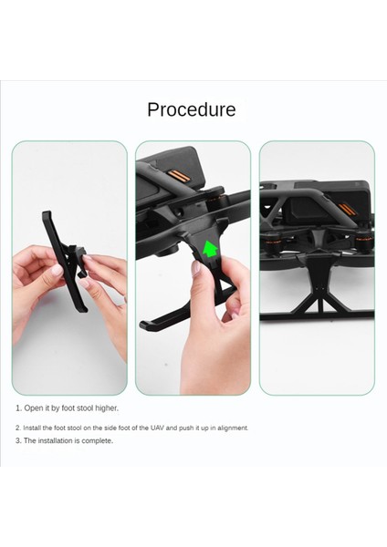 Katlanabilir Iniş Takımı Djı Avata Serbest Bırakma Yüksekliği Koruyucu Genişletici Anti-Düşme Bacak Uzatma Aksesuarları (Yurt Dışından)