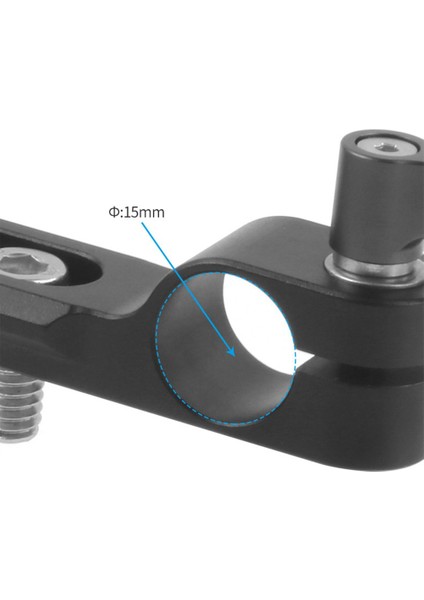Tek Delik 15 mm Ray Kelepçesi Montaj Çubuk Kelepçesi Dslr Kamera Kolu/çubuk Uzatma Dslr Kamera Rig Için Ray, Siyah (Yurt Dışından)