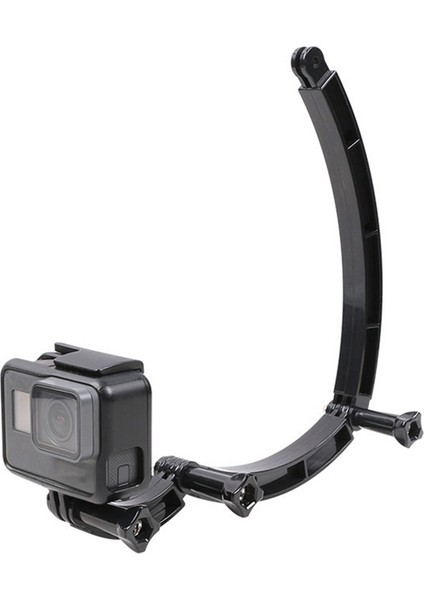 3 Yollu Montaj Kask Kol Uzatma Kavisli Kutup Selfie Sopa Gopro 9 8 7 6 5 Sjcam 4K Kamera Aksesuarları Vidalı (Yurt Dışından)