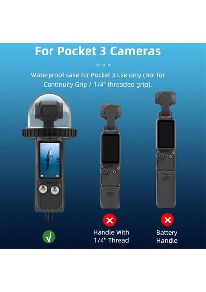 Djı Osmo Pocket 3 Sualtı Dalış Muhafaza Kapağı Koruyucu Kabuk Kamera Aksesuarları Için 40M Su Geçirmez Kılıf (Yurt Dışından)