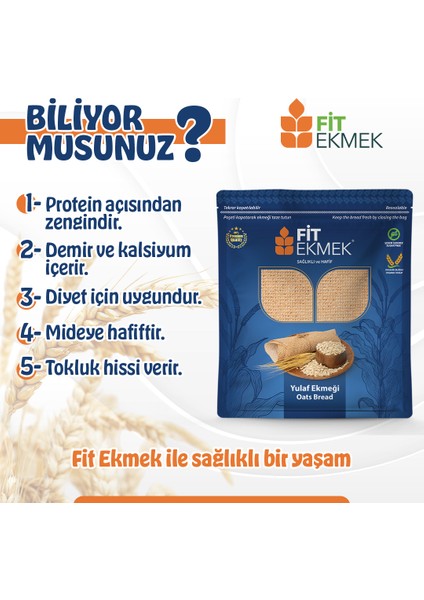 Fit Yulaf Lavaş Ekmeği 300GR X3 Adet