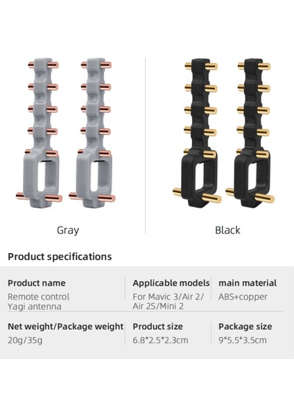 Djı Mavic 3/air 2/2s/mini 2 Drone Uzaktan Kumanda Sinyal Genişletici Için 5.8ghz Yagi Anten Sinyal , Gri (Yurt Dışından) modelleri