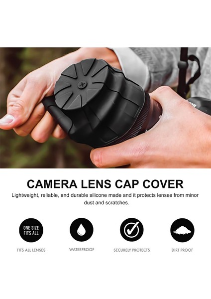 3 Adet Su Geçirmez Silikon Evrensel Lens Kapağı Kapağı 65-90MM Dslr Kamera Lensleri Için (Yurt Dışından)