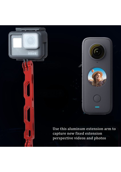 Gopro Hero 2 3 3+ 4 SJ4000 Için Alüminyum Uzatma Kolu Metal Direk Montajlı Kask (Yurt Dışından)