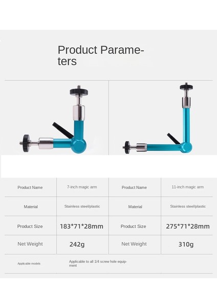 Evrensel Magic Arm 7 Inç Monitör Bağlantı Braketi Magic Arm Fotoğrafçılık Aksesuarları Kamera Fotoğraf Stüdyosu Aksesuarları (Yurt Dışından) fiyatları