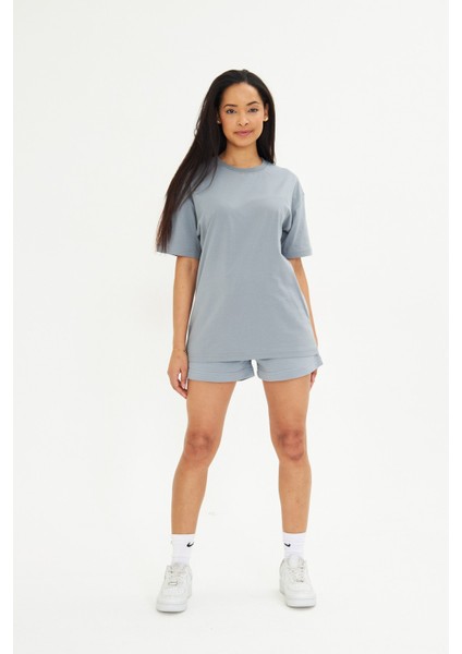 Kadın Konforlu %100 Pamuk Kısa Kollu Günlük Tişört