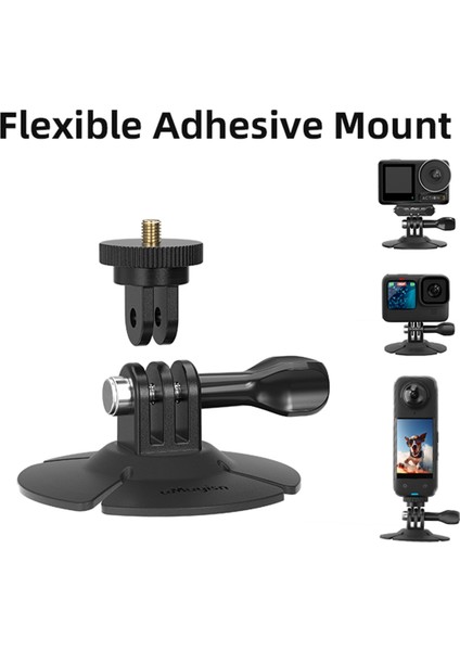 Amagısn DJI/GOPRO/INSTA360 Aksiyon Kamerası Motosiklet Kaskı Kavisli Düz Montajlar Için Esnek Yapışkan Taban (Yurt Dışından)