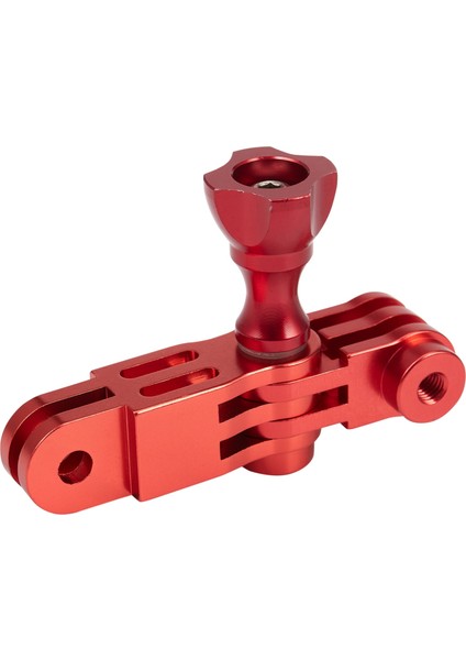 Cnc Alüminyum Alaşımlı Üç Yollu Pivot Kol Montaj Adaptörü Gopro Hero 1 2 3 3+ 4 5 Oturum/xıaomı Yi/sj/gitup Spor Kamera Kırmızı (Yurt Dışından)