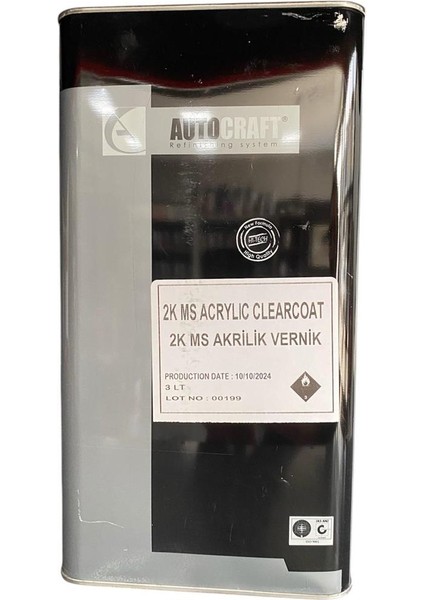 Autocraft Akrilik Vernik Gl 3litre