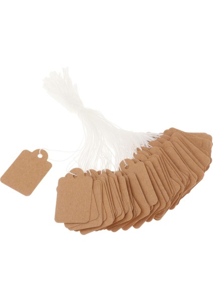 100PCS Boş Hediye Etiketleri Düğün Mücevher Partisi Için Ekli 35X22MM Kraft (Yurt Dışından)