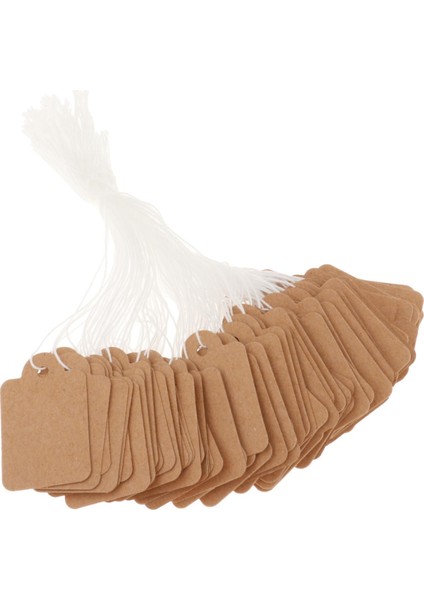 100PCS Boş Hediye Etiketleri Düğün Mücevher Partisi Için Ekli 35X22MM Kraft (Yurt Dışından)