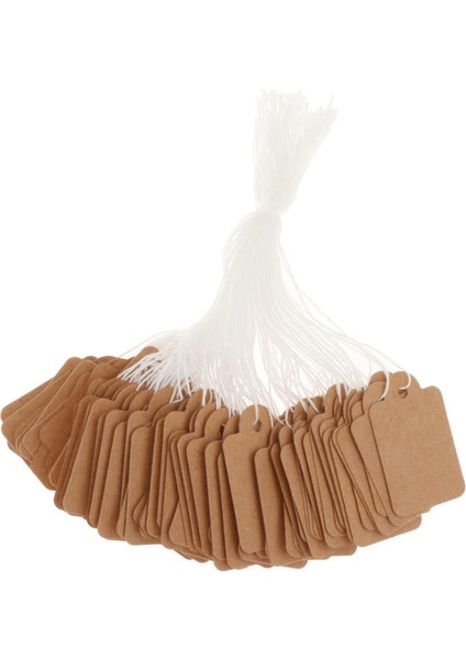 100PCS Boş Hediye Etiketleri Düğün Mücevher Partisi Için Ekli 35X22MM Kraft (Yurt Dışından)