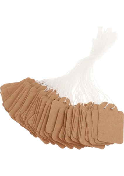 100PCS Boş Hediye Etiketleri Düğün Mücevher Partisi Için Ekli 35X22MM Kraft (Yurt Dışından)
