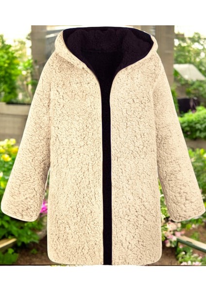 Çift Taraflı Şık Peluş Ceket co04krem2 fiyatları