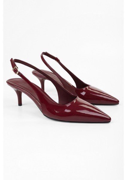 Kadın Estelle Bordo Rugan Stiletto