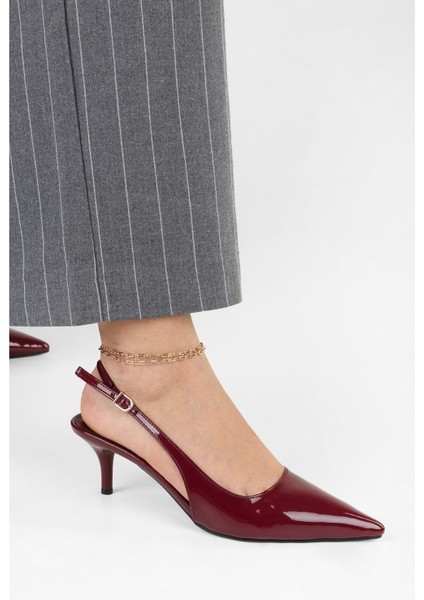 Kadın Estelle Bordo Rugan Stiletto modelleri