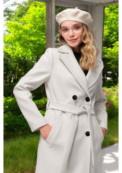 Kışlık Düğme Detaylı Kaşmir Kaşe Kaban fırsatları