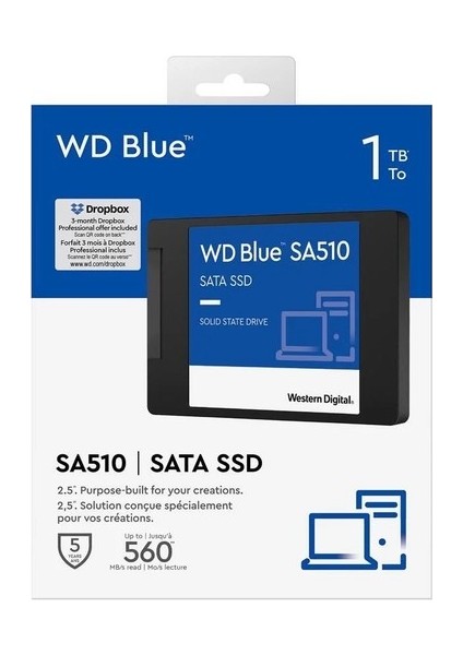 Blue SA510 SATA SSD 1TB 2,/7 mm kasalı