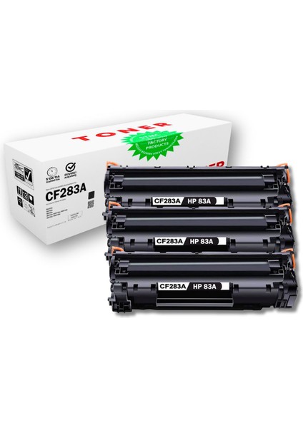 Hp CF283A / CRG737 Güncel Çipli Muadil Toner 3'lü Avantajlı Set | M201DW/M125RNW/MF-217/MF-247DW |