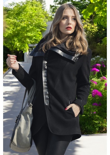 Kışlık Kaşmir Yaka Kaşe Kadın Kaban