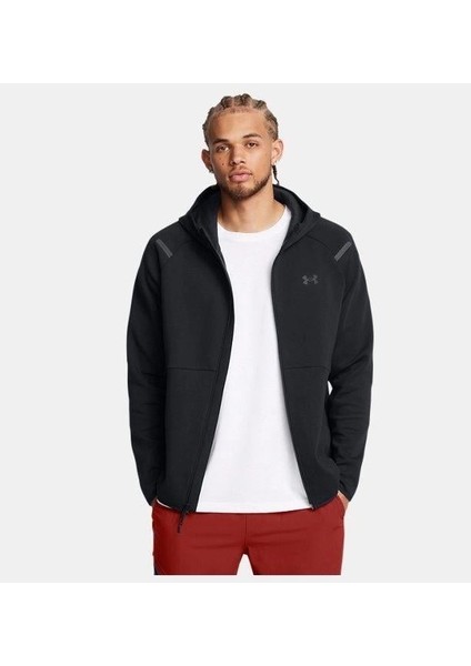 UA Unstoppable Flc FZ HD EU 1389352-001 Erkek Siyah Spor Sweatshirt