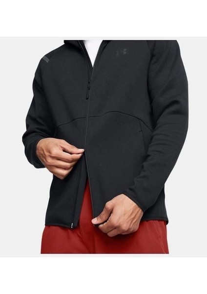 UA Unstoppable Flc FZ HD EU 1389352-001 Erkek Siyah Spor Sweatshirt