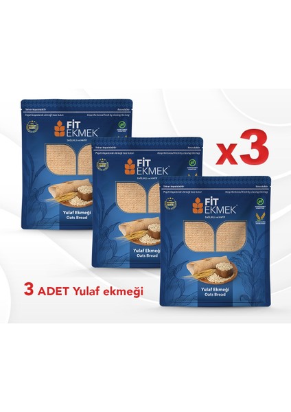 Fit 3'lü Paket Kepekli Lavaş Ekmeği