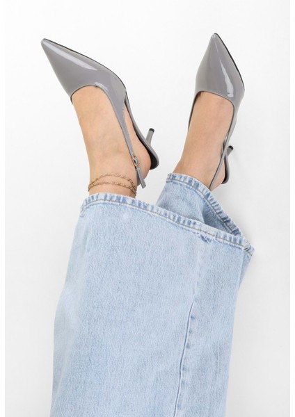 Kadın Estelle Gri Rugan Stiletto