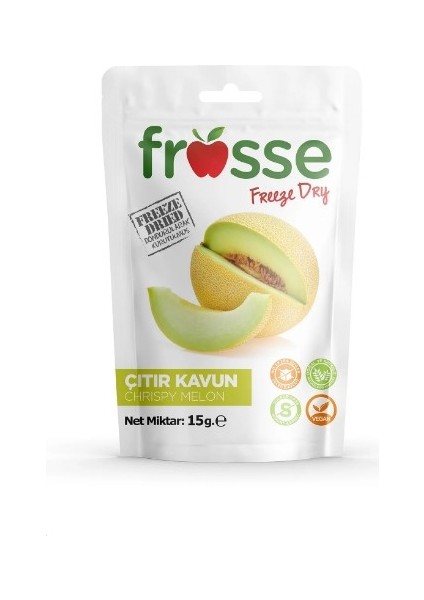 Kavun Kıtırı - Freeze Dried - Üretici Firmadan Dondurularak Kurutulmuş Kavun Cipsi 15gr