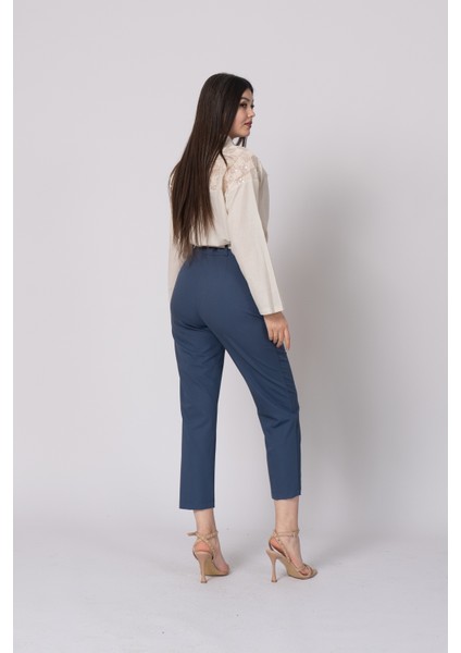 Kemerli Düz Kısa Paça Cepli Pantolon 30224 modelleri