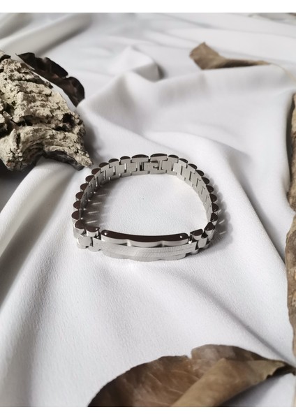 Erkek Gümüş Renk Timeless Steel 316 L Çelik Bileklik