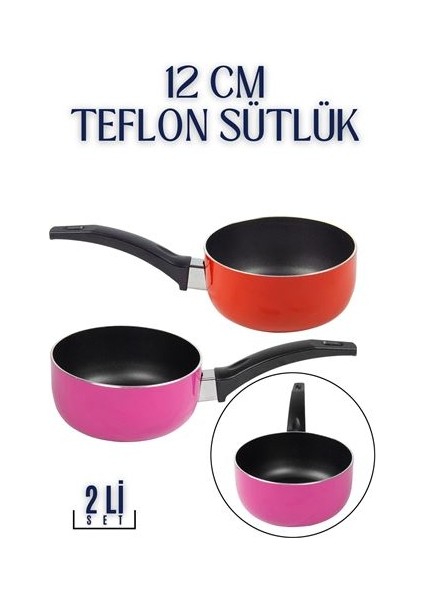 Teflon 12 cm Sütlük Teigen Design 2 Li Set