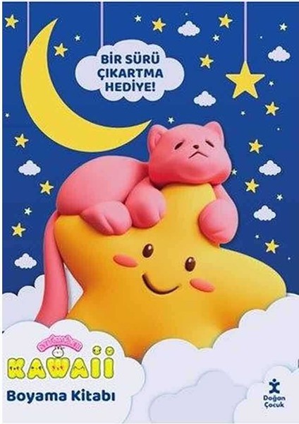 Sevimliler Kawaii Boyama Kitabı - Tatlı Rüyalar - Bir Sürü Çıkartma Hediye!
