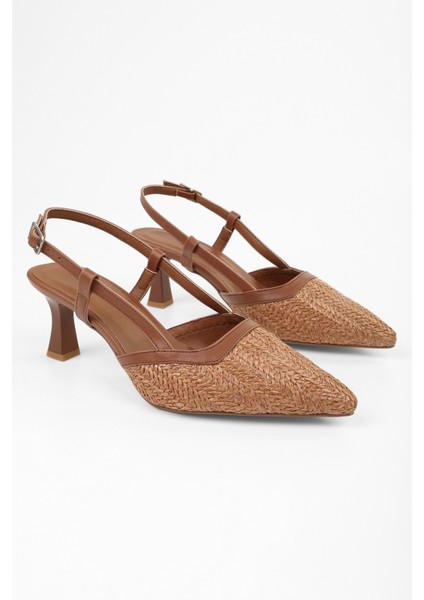 Kadın Ravie Taba Hasır Stiletto