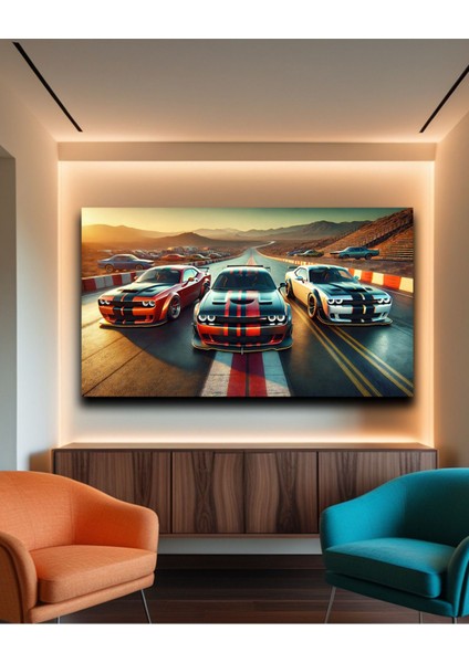 Hız Tutkunlarına Özel Şık Araba Kanvas Duvar Tablosu 🏎️