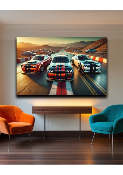 Hız Tutkunlarına Özel Şık Araba Kanvas Duvar Tablosu 🏎️
