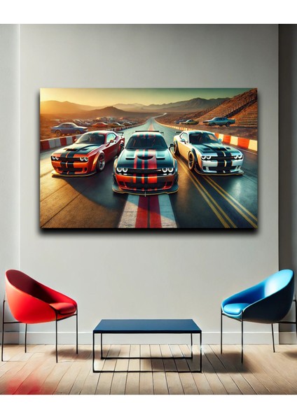 Hız Tutkunlarına Özel Şık Araba Kanvas Duvar Tablosu 🏎️