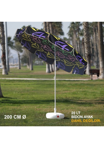 Çok Renkli Plaj Şemsiyesi 200 cm Ø