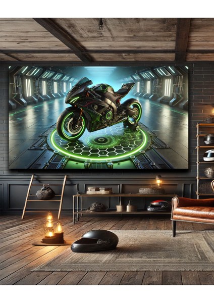 🔥 Efsanevi Motor Tutkunlarına Özel Kanvas Duvar Tablosu! 🏍️