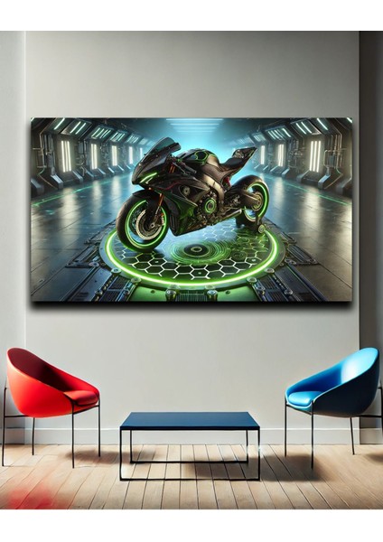🔥 Efsanevi Motor Tutkunlarına Özel Kanvas Duvar Tablosu! 🏍️