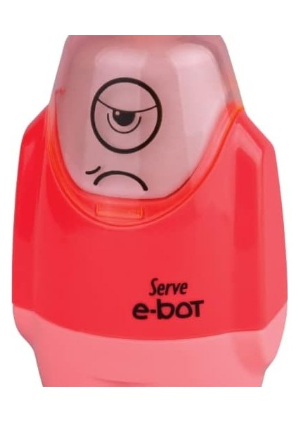 E-Bot Silgili Kalemtıraş Fosforlu Kırmızı 4lu Set