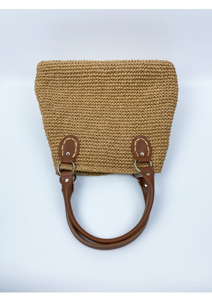 Hasır Çanta / En 40 cm.Yükseklik 26 cm.Sap uzunluğu 40 cm.