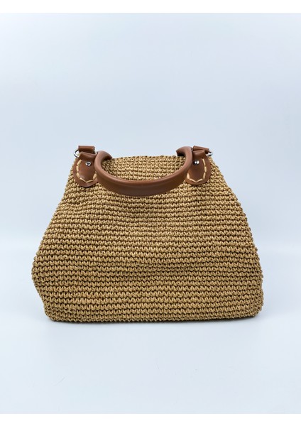 Hasır Çanta / En 40 cm.Yükseklik 26 cm.Sap uzunluğu 40 cm.