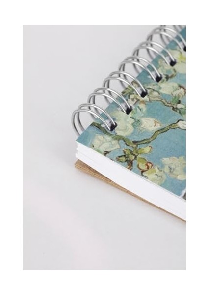 Almond Blossoms, Van Gogh 1890, A5 Eskiz Defter Iı, Çizgisiz, 100 Sayfa, 100 Gram, Beyaz Renk, Spiralli, Sketchbook