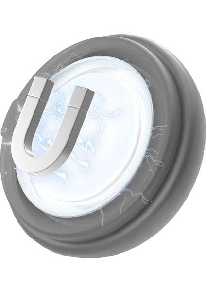 Buff Tagsafe Manyetik Tutucu Airtag Kılıf Gray