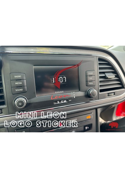 Leon Cupra Uyumlu Mini Sticker Aksesuar - Parlak Kırmızı